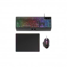 Mars Gaming MCP124 teclado Ratón incluido Juego USB QWERTY Español Negro