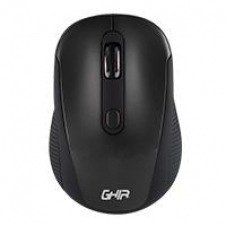 MOUSE INALAMBRICO BASICO GHIA GM200 4 BOTONES COLOR NEGRO