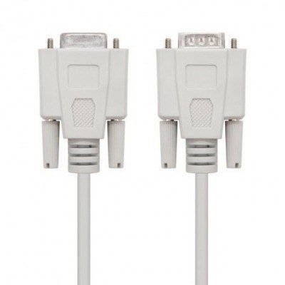 Cable Serie NULL Modem Nanocable 10.14.0503/ DB9 Macho - DB9 Hembra/ 3m/ Beige
