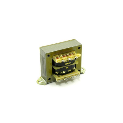 Transformador Alimentación Abierto 7,5V+7,5Vac 2Amp Entrada 230Vac
