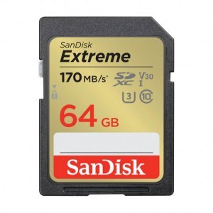 Tarjeta de memoria Sandisk SD SDXC EXTREME 64GB 170MB/S