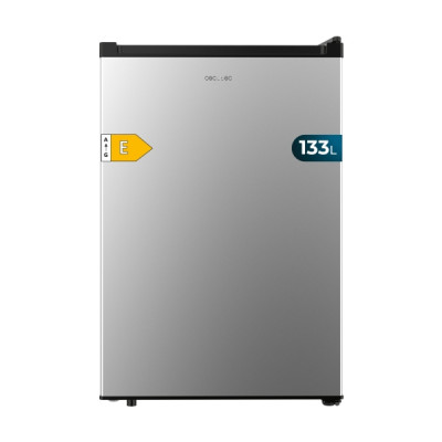 Cecotec Bolero CoolMarket TT 133 L Inox Mini Frigorifico - Capacidad 133L - Luz LED - Temperatura Regulable - 55.1x57.5x83.5cm - Color Acero