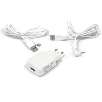 Cargador de Pared Leotec LECTABUSBW/ USB + Cable MicroUSB/ 2A