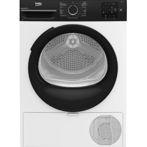 Secadora de condensación con bomba de calor Beko BM3T37230W, 7kg, 15 programas, 242.6 kWh/año, 64dB, luz interior DC Led, Pantalla digital, clase E, blanco