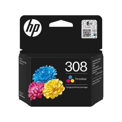 HP Cartucho 308 Color Cian, Magenta y Amarillo 120 p