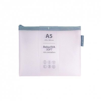 GRAFOPLAS Bolsa Zipper Eva mate A5 rosa soft