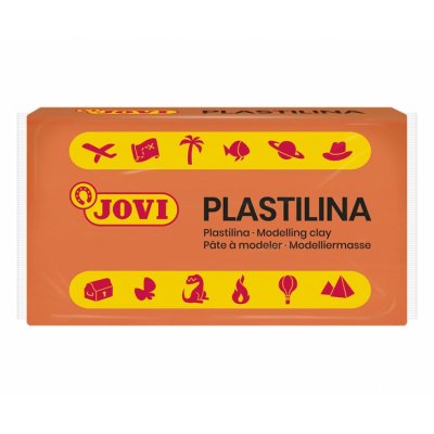 Jovi Caja de 30 Pastillas de Plastilina 50gr - Pasta Vegetal - No Endurece - sin Gluten - Inocua - Facil de Moldear - Ideal para Volumen y Moldes - Color Naranja