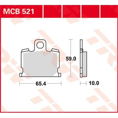 Pastillas de freno metal sinterizado SV TRW MCB521