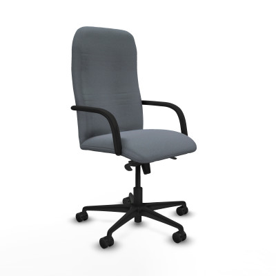 Letur basculante bali gris brazos poliuretano base nailon ruedas 65 mm nailon