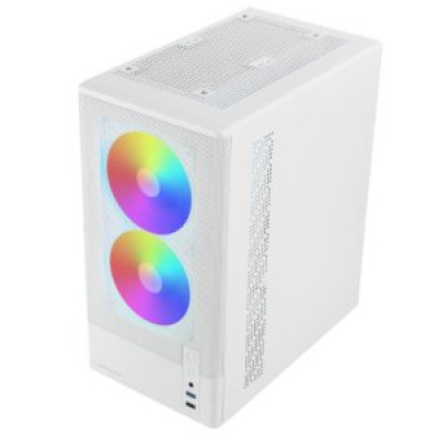 CAJA MICROATX MARS GAMING MCONYXW BLANCA LATERAL CRISTAL FRONTAL MESH GPU 292mm