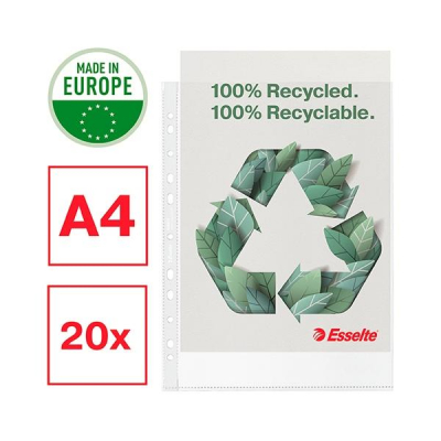 ESSELTE ESSELTE B. 20 fundas portadocumentos recicladas Esselte PP piel de naranja 70 micras A4