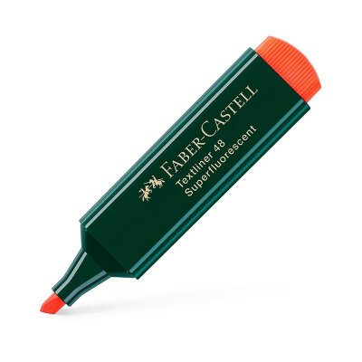 Faber-Castell Marcador fluorescente Texliner 48 - Punta biselada - Trazo 1 mm a 5 mm - Color naranja