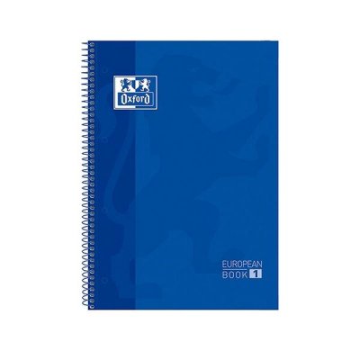 Cuaderno con Espiral Cuadriculado Oxford European Book 1 100430197/ A4+/ 80 Hojas/ Azul