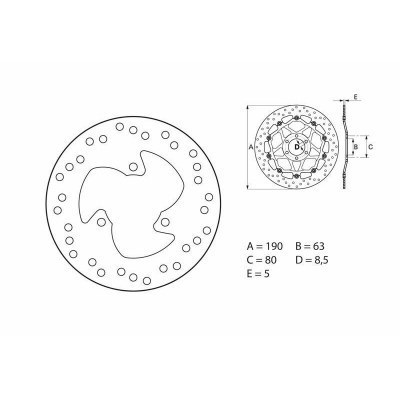 Disco de freno Brembo 68B407G1 68B407G1