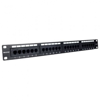 Patch Panel Phasak PU 2956/ 24 Puertos/ Cat.6/ Altura 1U