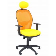 SILLA JORQUERA MALLA NARANJA CABECERO FIJO ASIENTO BALI AMARILLA 15SNABALI100C