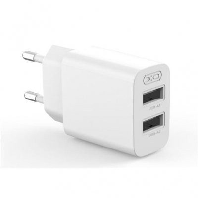 XO L109 Cargador de Pared 10W - Carga Rapida - 2xUSB-A - Color Blanco