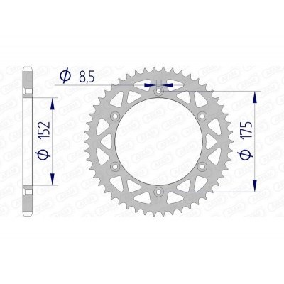 Corona AFAM aluminio 13508 - Paso 520 13508N-51