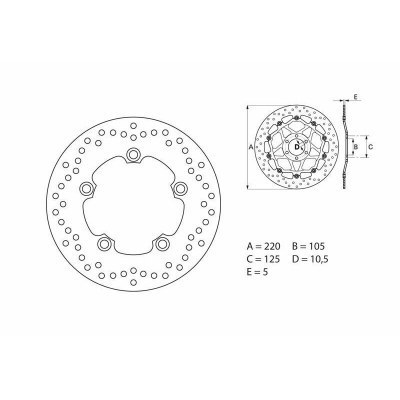 Disco de freno Brembo 68B40750 68B40750