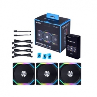 VENTILADOR 120X120 LIAN LI UNI FAN SLV2 120 BLACK P. 3UD
