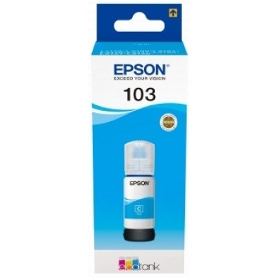 Epson 103 Cyan - Botella de Tinta Original C13T00S24A10