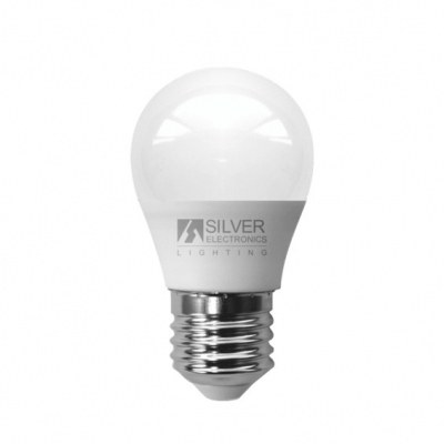 Bombilla LEDECO ESFERICA E27 5W 230V Luz 4000K SILVER