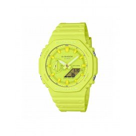 Reloj Casio G-Shock Trend GA-2100-9A9ER, Classic, resisente golpes, resistente agua, 20 bar, fuerte, amarillo verde