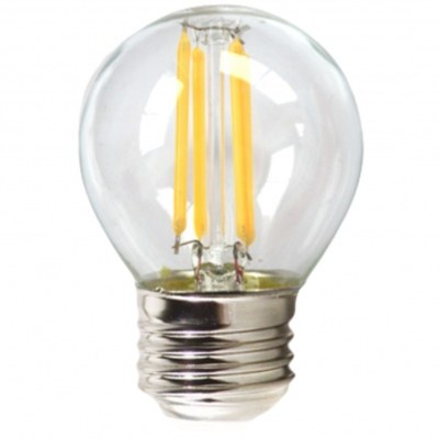 Bombilla led silver electronic filamento transparente esferica 4w=60w - e27 - 3000k luz calida - a++