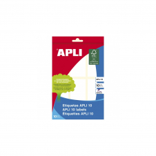 APLI 1651 etiqueta autoadhesiva Rectángulo Permanente Blanco 60 pieza(s)