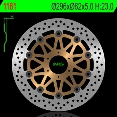 Disco de freno NG 1161G Ø296 x Ø62 x 5 Hornet 98/99 1161G