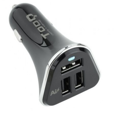 Cargador de Coche TooQ TQCC-2003/ 3xUSB/ 26W