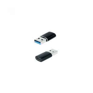 Nanocable - ADAPTADOR USB-A/M 3.1 A USB-C/H ALUMINIO NEGRO