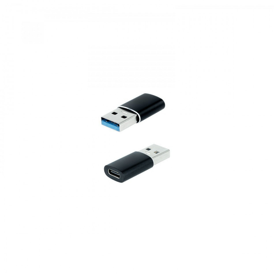 Nanocable - ADAPTADOR USB-A/M 3.1 A USB-C/H ALUMINIO NEGRO
