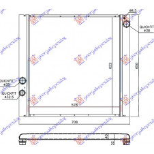 RADIATOR 4.2 SUPERCHARGED - 4.4i PETROL AUTOMATIC (580x620) (NRF)