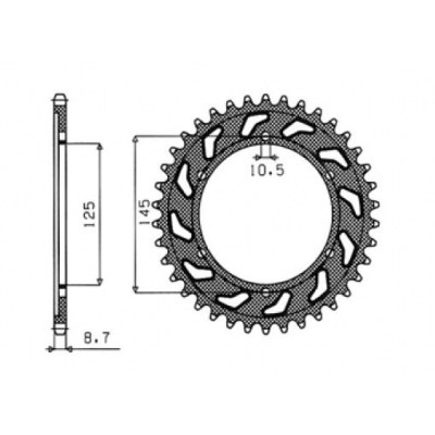 Coronas OEM de repuesto en acero SUNSTAR SPROCKETS 1-5544-39