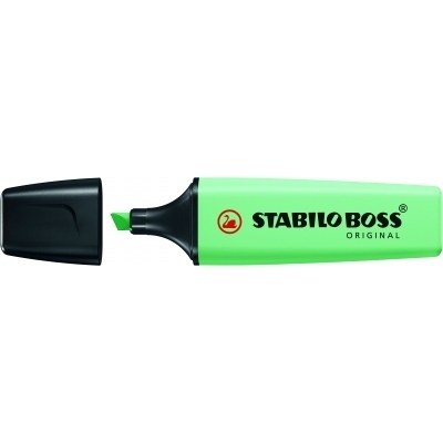 Stabilo Boss 70 Pastel Rotulador Marcador Fluorescente - Trazo entre 2 y 5mm - Recargable - Tinta con Base de Agua - Color Pizca de Menta