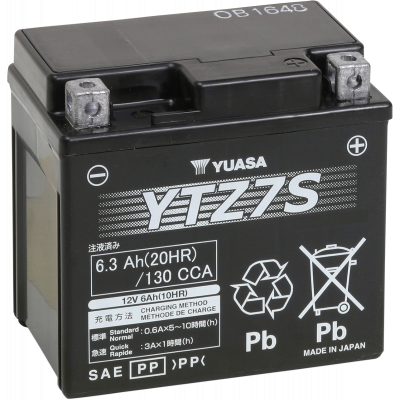 Baterías sin mantenimiento AGM de alto rendimiento YUASA YTZ7S(WC)