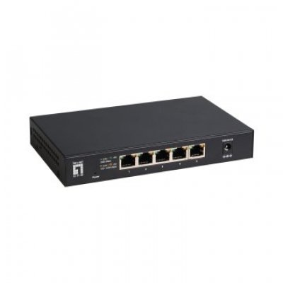 SWITCH NO GESTIONABLE LEVEL ONE GEU-0525 5P 2.5GbE CARCASA METAL NO RACK