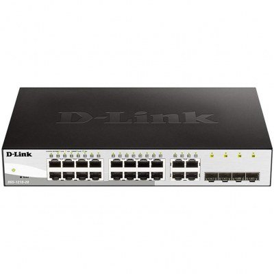 Switch d - link 20 puertos gestionable 16 gigabit ethernet 10 - 100 - 100 4 sfp