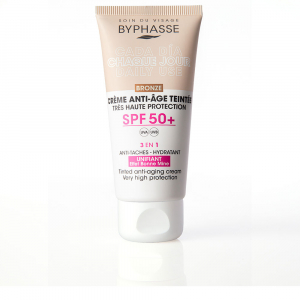 CREMA FACIAL antiedad con color SPF50+ #bronze 50 ml