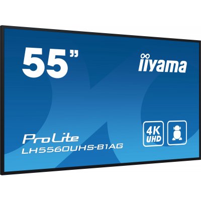 LH5560UHS-B1AG pantalla de señalización Pizarra de caballete digital 139,7 cm (55) LED Wifi 500 cd / m² 4K Ultra HD Negro Procesador incorporado Android 11 24/7