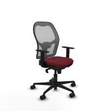 Piqueras y Crespo Jorquera sincro malla gris similpiel granate brazos 1D base nailon ruedas 65mm nailon