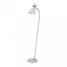 Pie Salon Petra 1xe27 Blanco/cromo 139x39x25 Cm Orientable