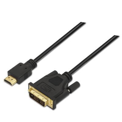 Cable HDMI Aisens A117-0090/ DVI Macho - HDMI Macho/ 1.8m/ Negro