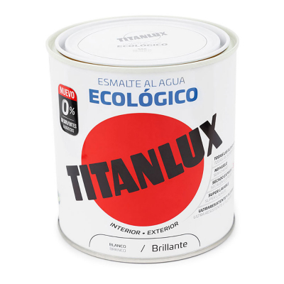 Esmalte ecológico al agua blanco brillante 250ml titanlux 00t056614