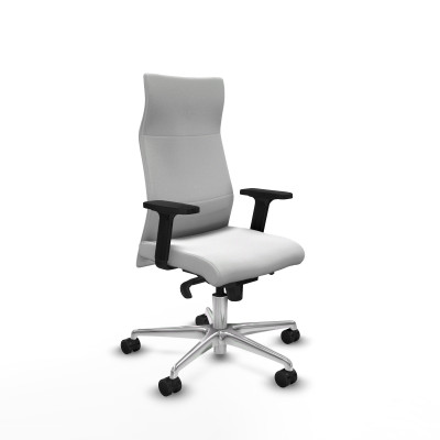Albacete dirección sincro bali blanco brazos 2D base aluminio ruedas 65 nailon