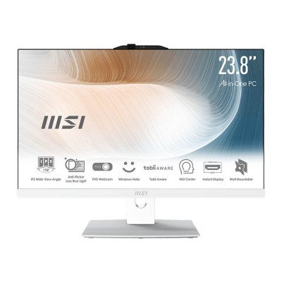 Ordenador all in one aio msi am242tp - 803es i7 - 1260p 16gb 512gb w11p 24pulgadas tactil blanco
