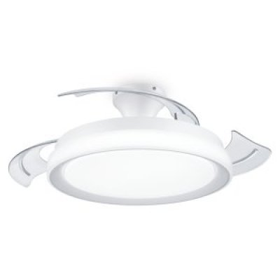 VENTILADOR DE TECHO RETRACTIL PHILIPS BLISS 35+28W LED 27-55-40K MANDO A DISTANCIA MOTOR DC BLANCO