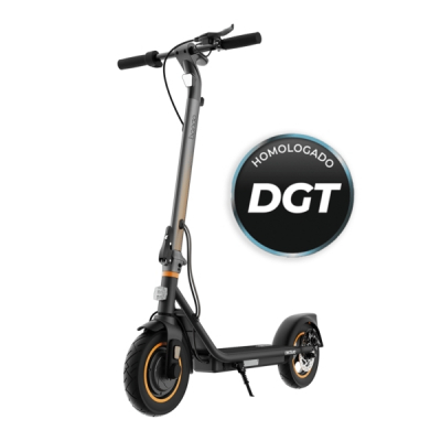 Cecotec Bongo Serie D30 XL Patinete Electrico - 350W - Autonomia 30km - Ruedas de 10 - Freno Doble - Velocidad Maxima 25km/h - Homologacion DGT - Cargador y Herramientas - Color Negro y Naranja