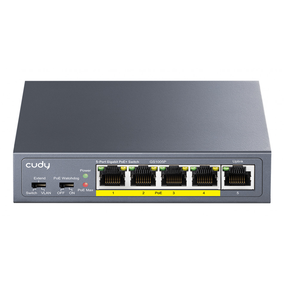 CUDY 5-Port Gigabit PoE+ Switch 60W